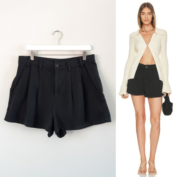 Free People Pants - Free People | Billie Chino Shorts in Washed Black